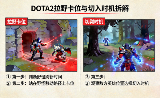 DOTA2拉野卡位与切入时机拆解硬核教学配图